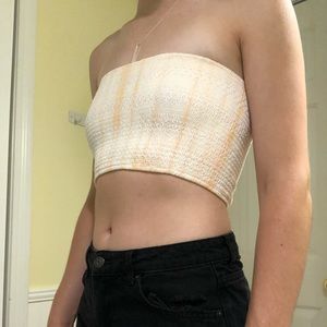 PacSun Yellow Tie Dye Tube Top